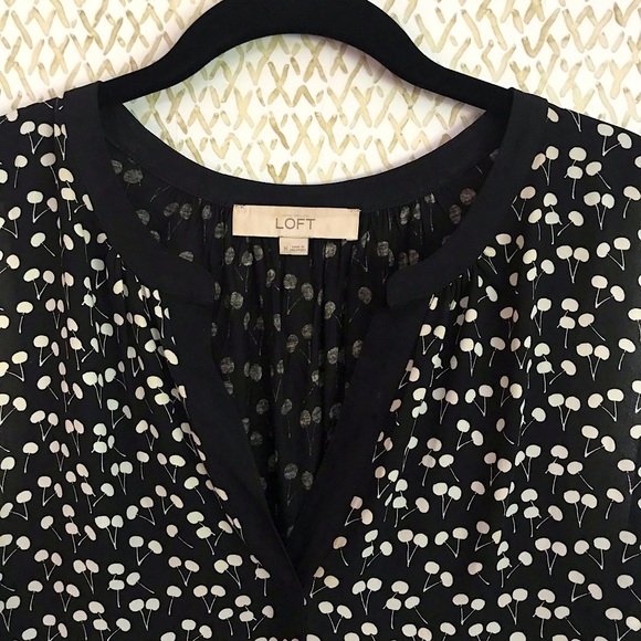 B&W Cherry Print Sleeveless Swing Blouse - Picture 3 of 3